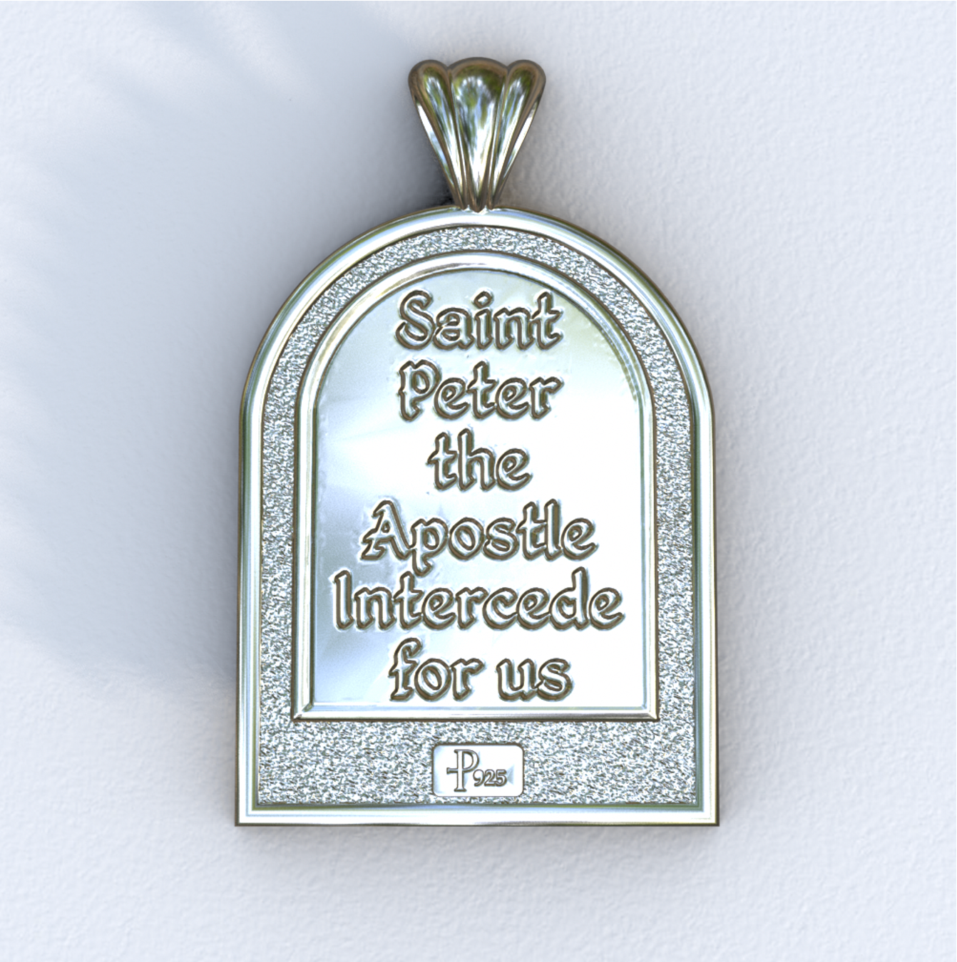 Apostle Peter Silver Apse Pendant (Back)