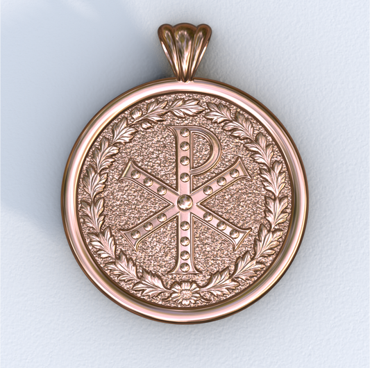 Chi Rho Rose Pendant