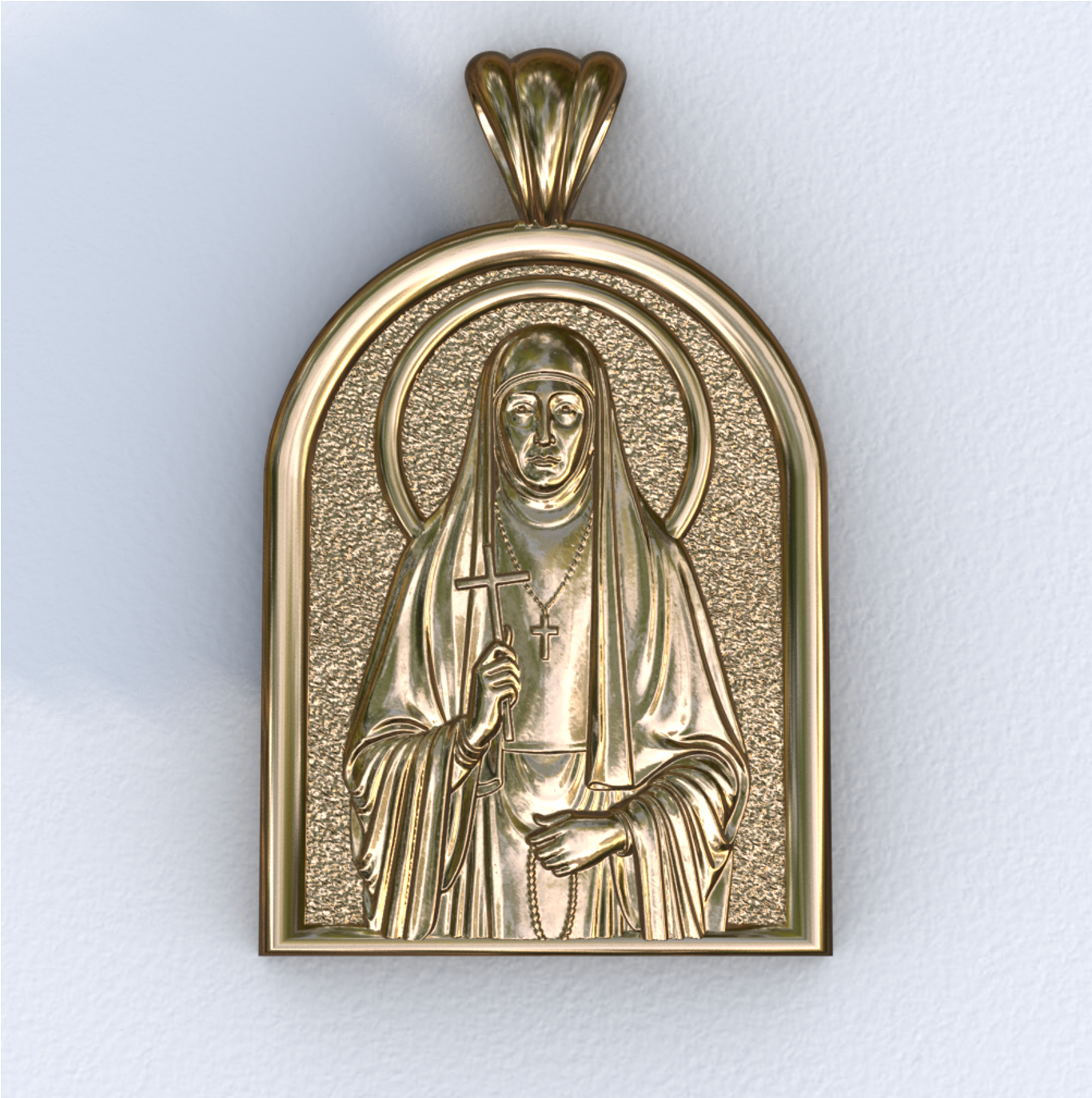 Elizabeth New Martyr Yellow Gold Apse Pendant