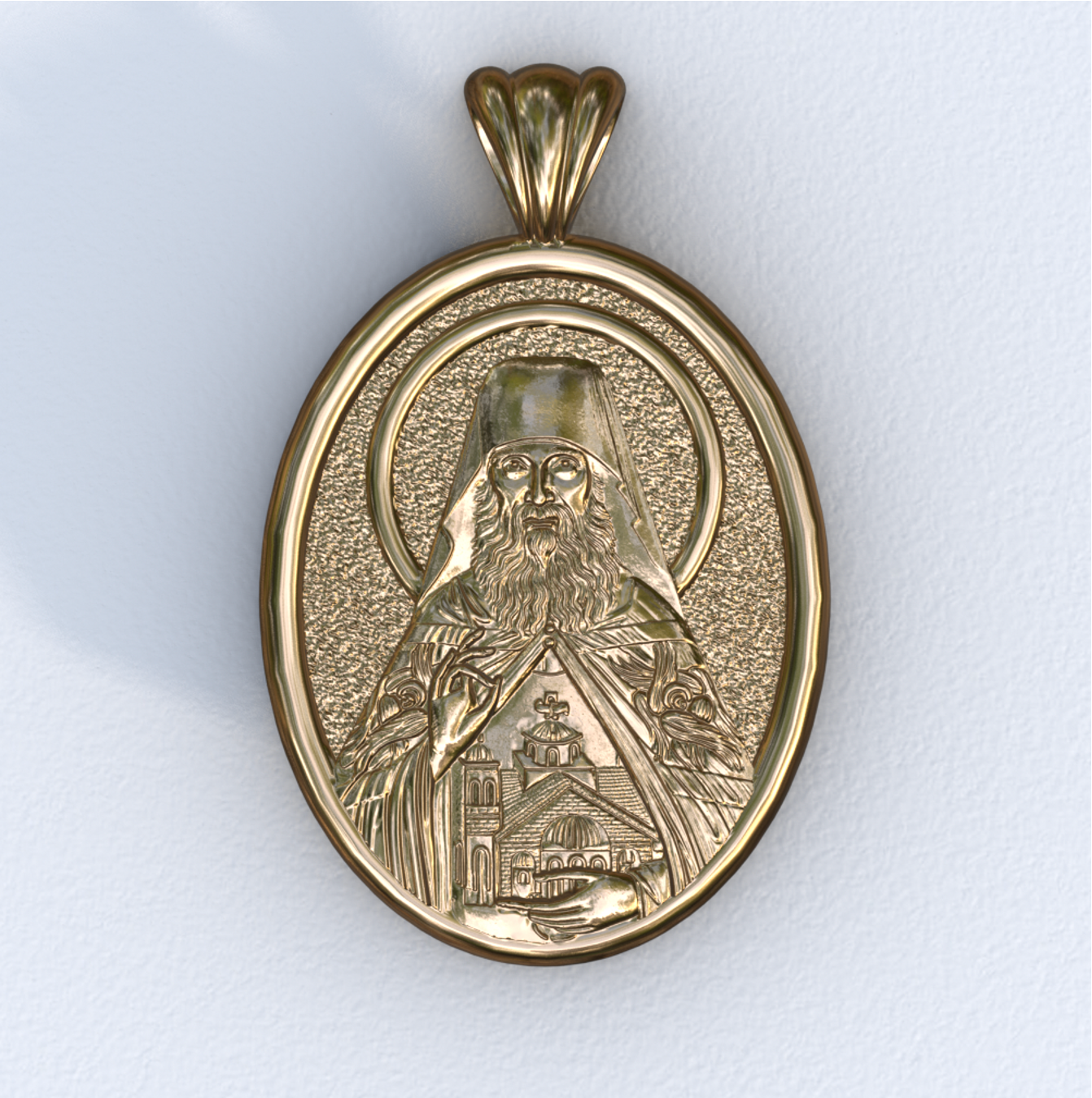 Ephraim of AZ Yellow Gold Mandorla Pendant