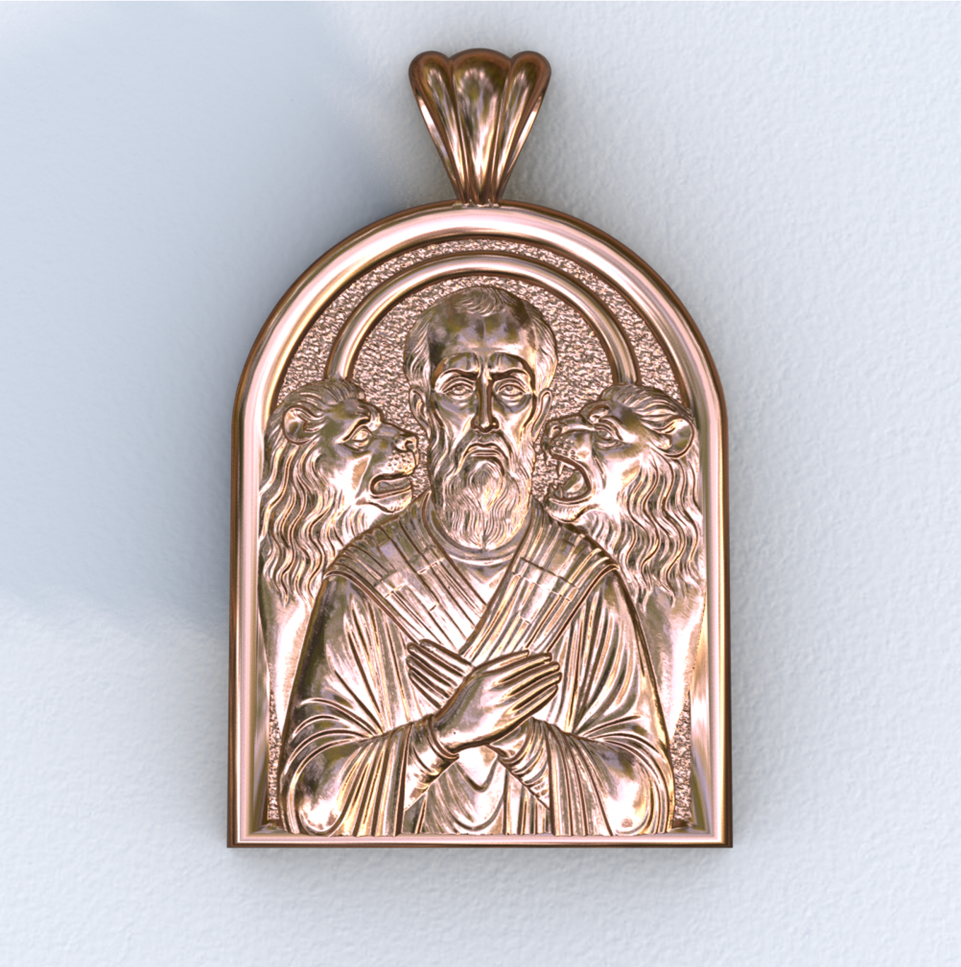 Ignatius of Antioch Rose Gold Apse Pendant