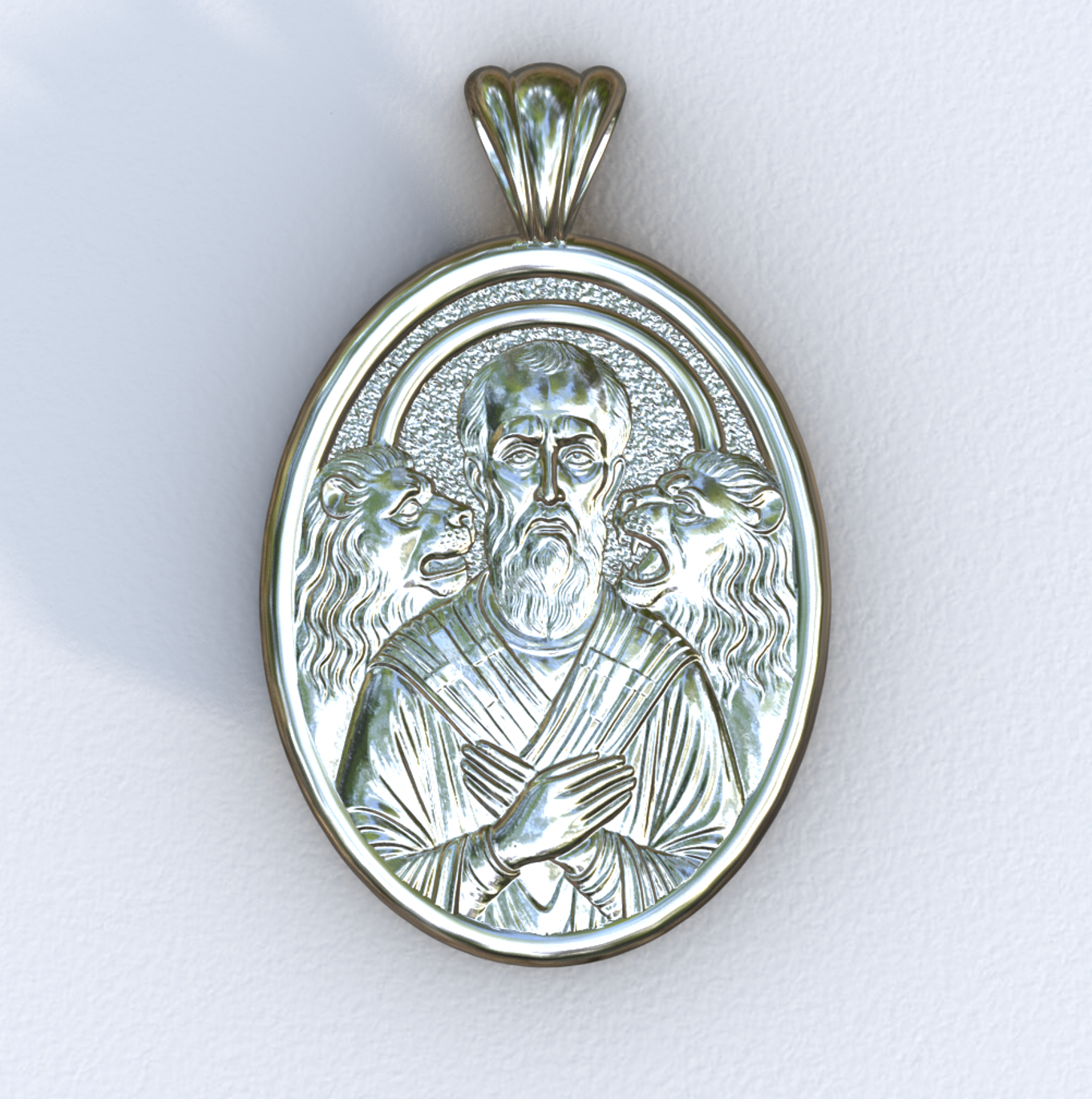 Ignatius of Antioch Silver Mandorla Pendant