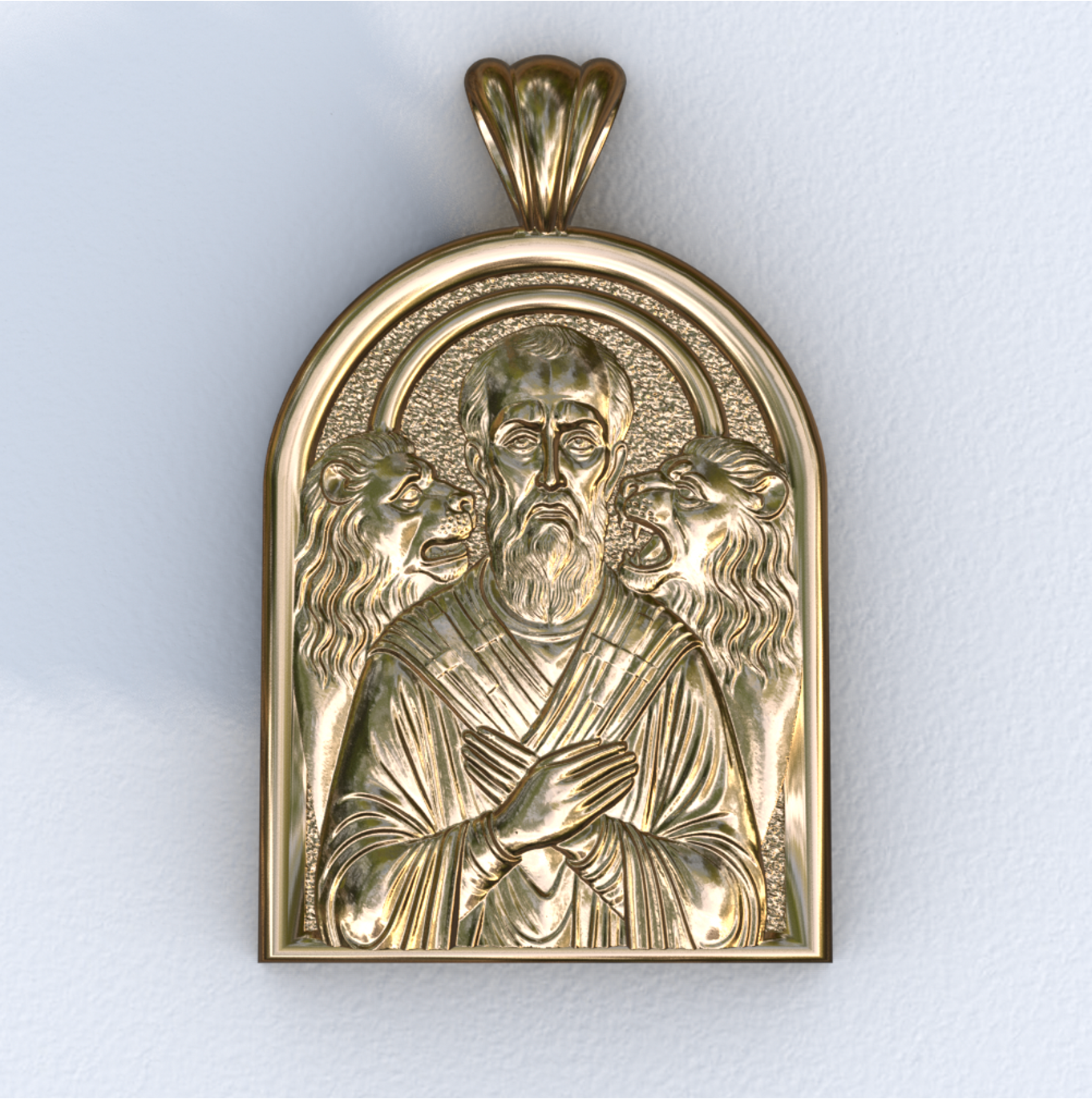 Ignatius of Antioch Yellow Gold Apse Pendant