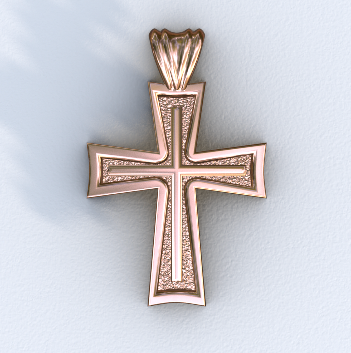 Knife Edge Latin Cross (Gold)