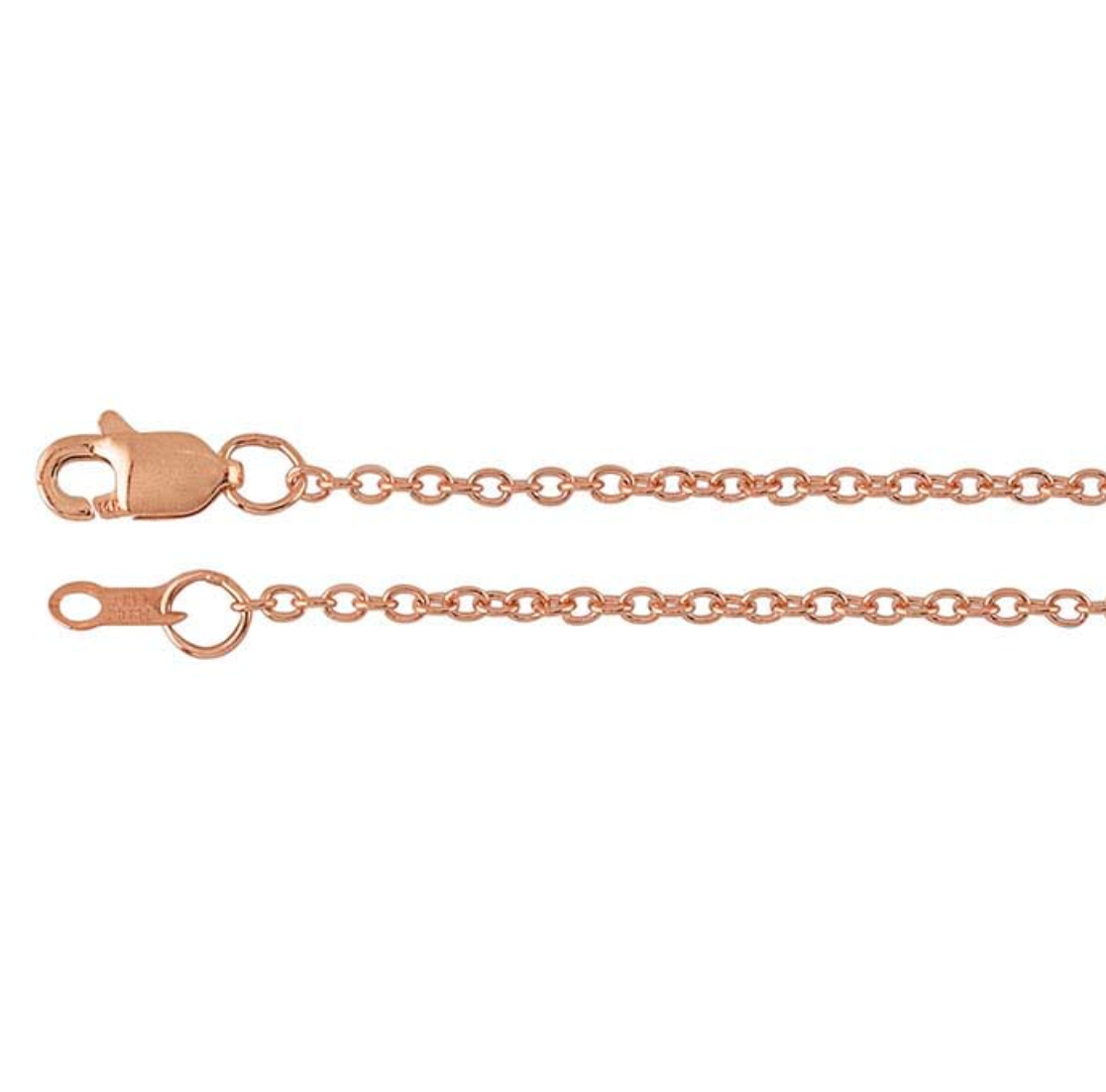 Rose Gold 1.4mm Oval Cable Chain