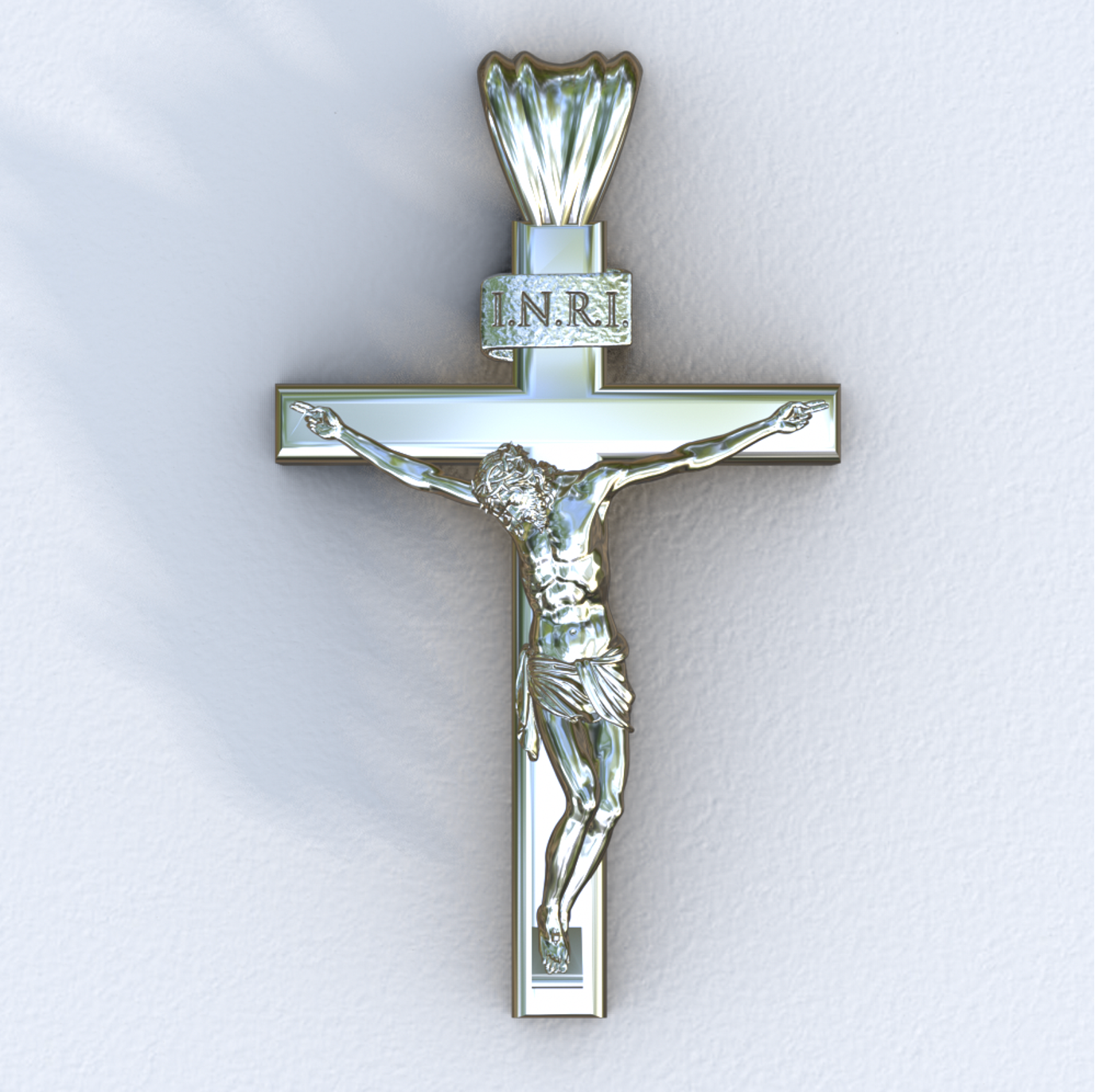 White Siena Crucifix