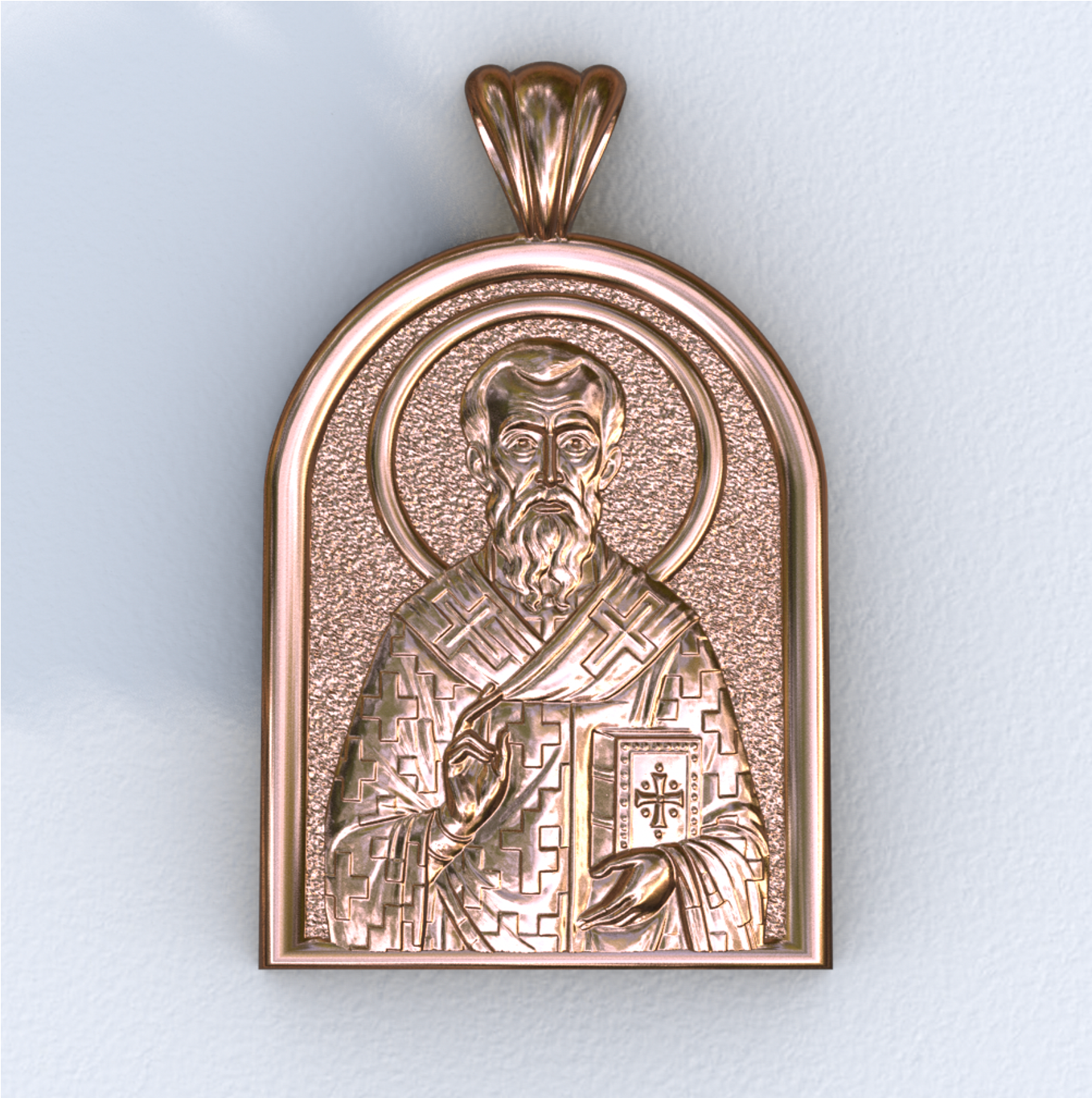 Ambrose of Milan Rose Gold Apse Pendant
