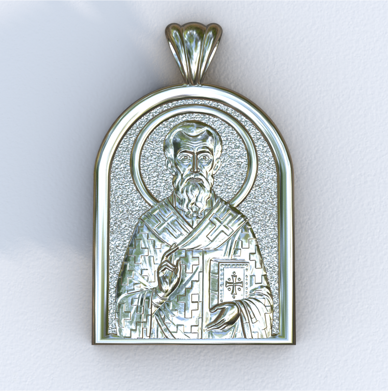 Ambrose of Milan Silver Apse Pendant