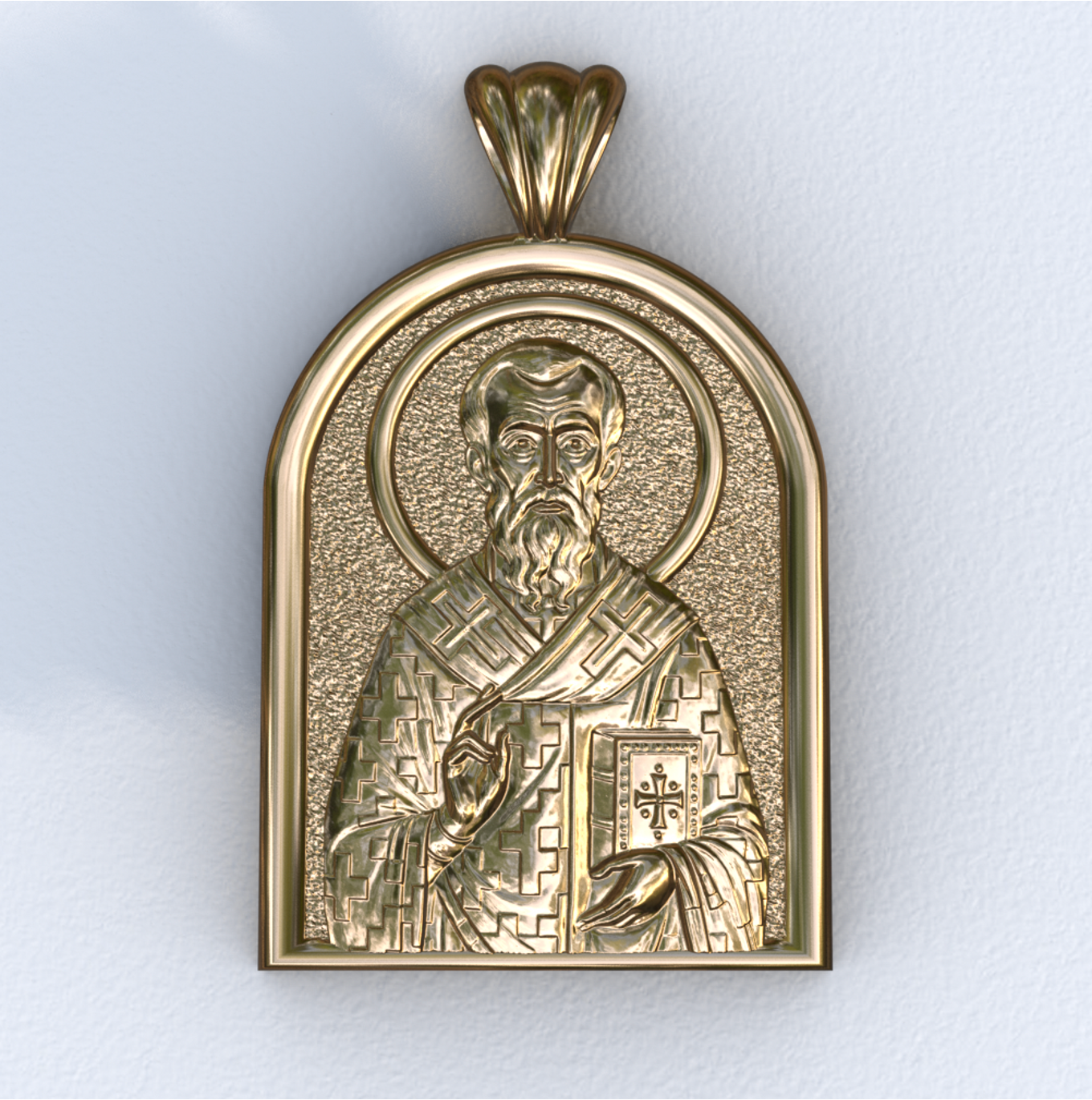 Ambrose of Milan Yellow Gold Apse Pendant