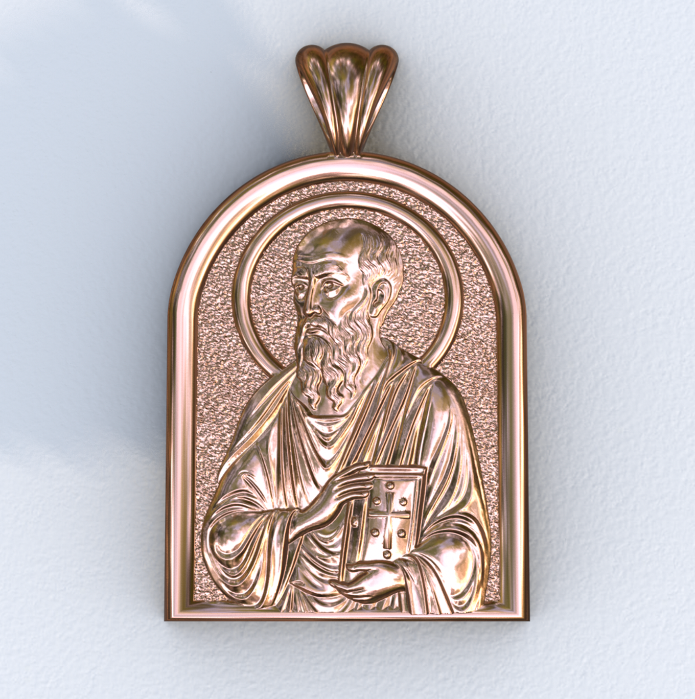 Apostle Paul Rose Gold Apse Pendant