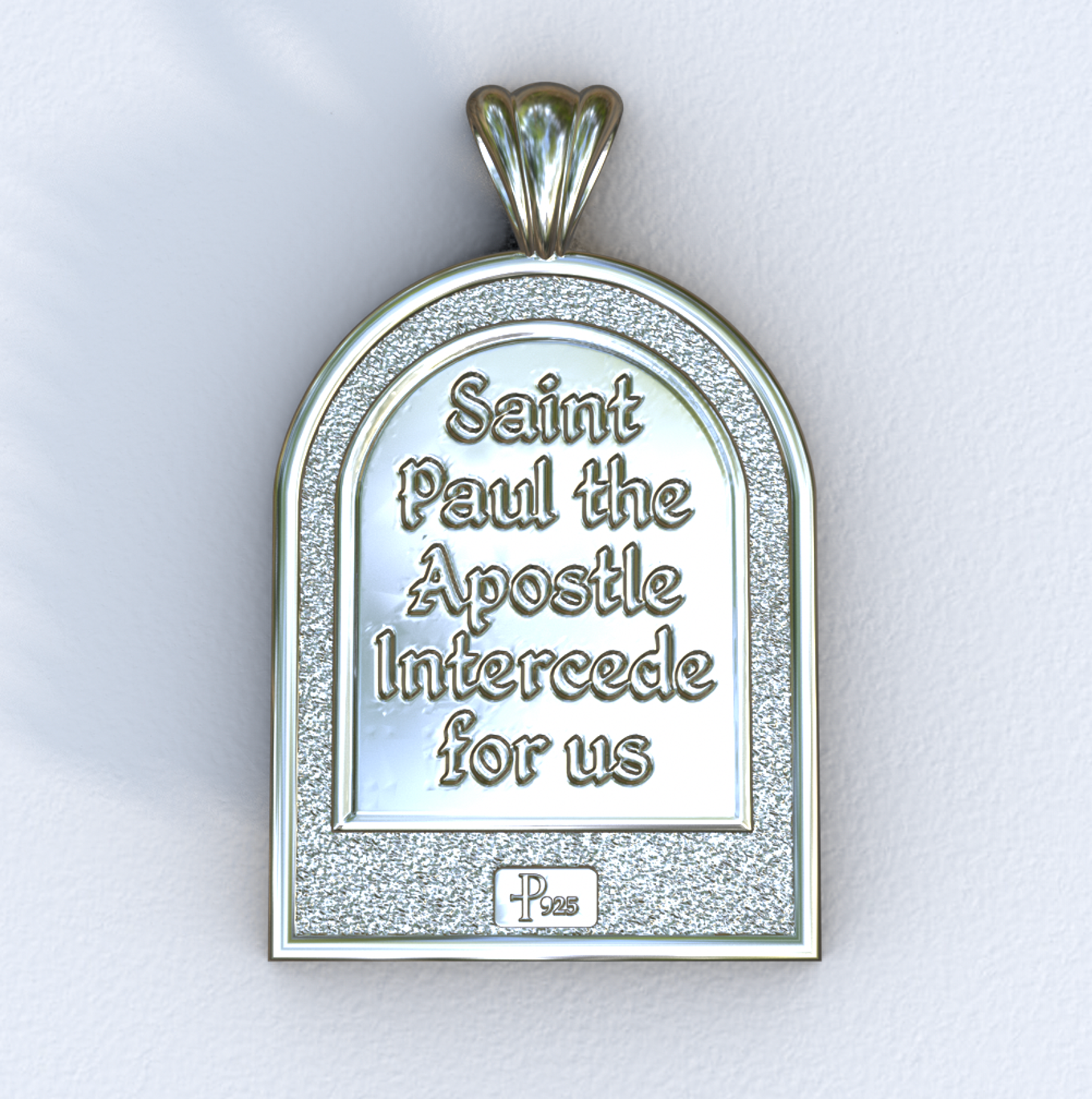 Apostle Paul Silver Apse Pendant (Back)