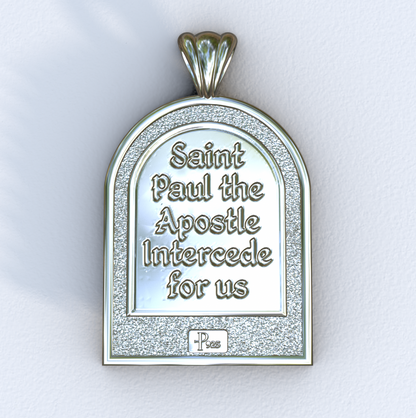 Apostle Paul Silver Apse Pendant (Back)