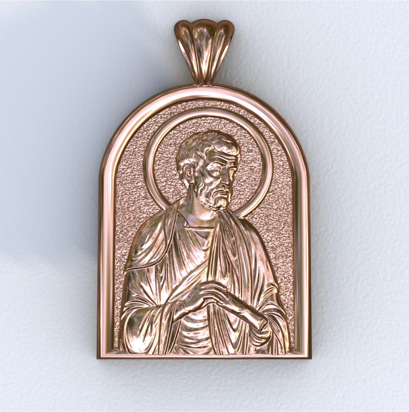 Apostle Peter Rose Gold Apse Pendant