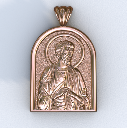 Apostle Peter Rose Gold Apse Pendant