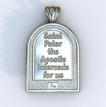 Apostle Peter Silver Apse Pendant (Back)