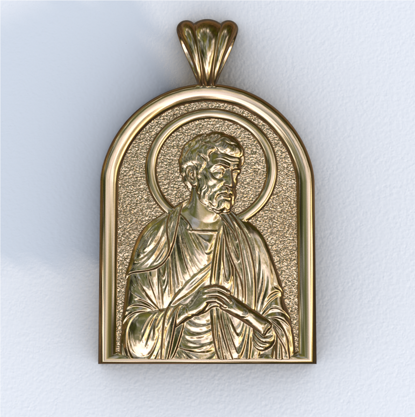 Apostle Peter Yellow Gold Apse Pendant