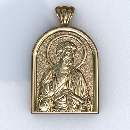 Apostle Peter Yellow Gold Apse Pendant