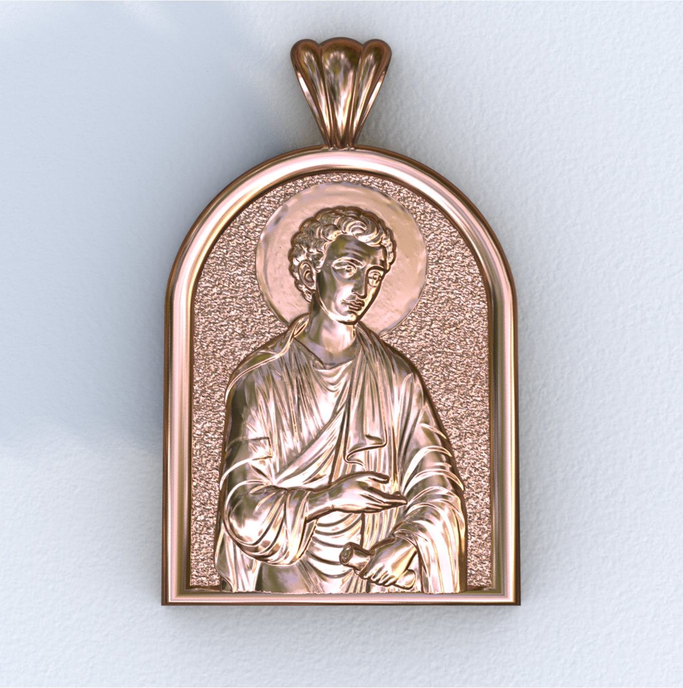 Apostle Thomas Rose Gold Apse Pendant