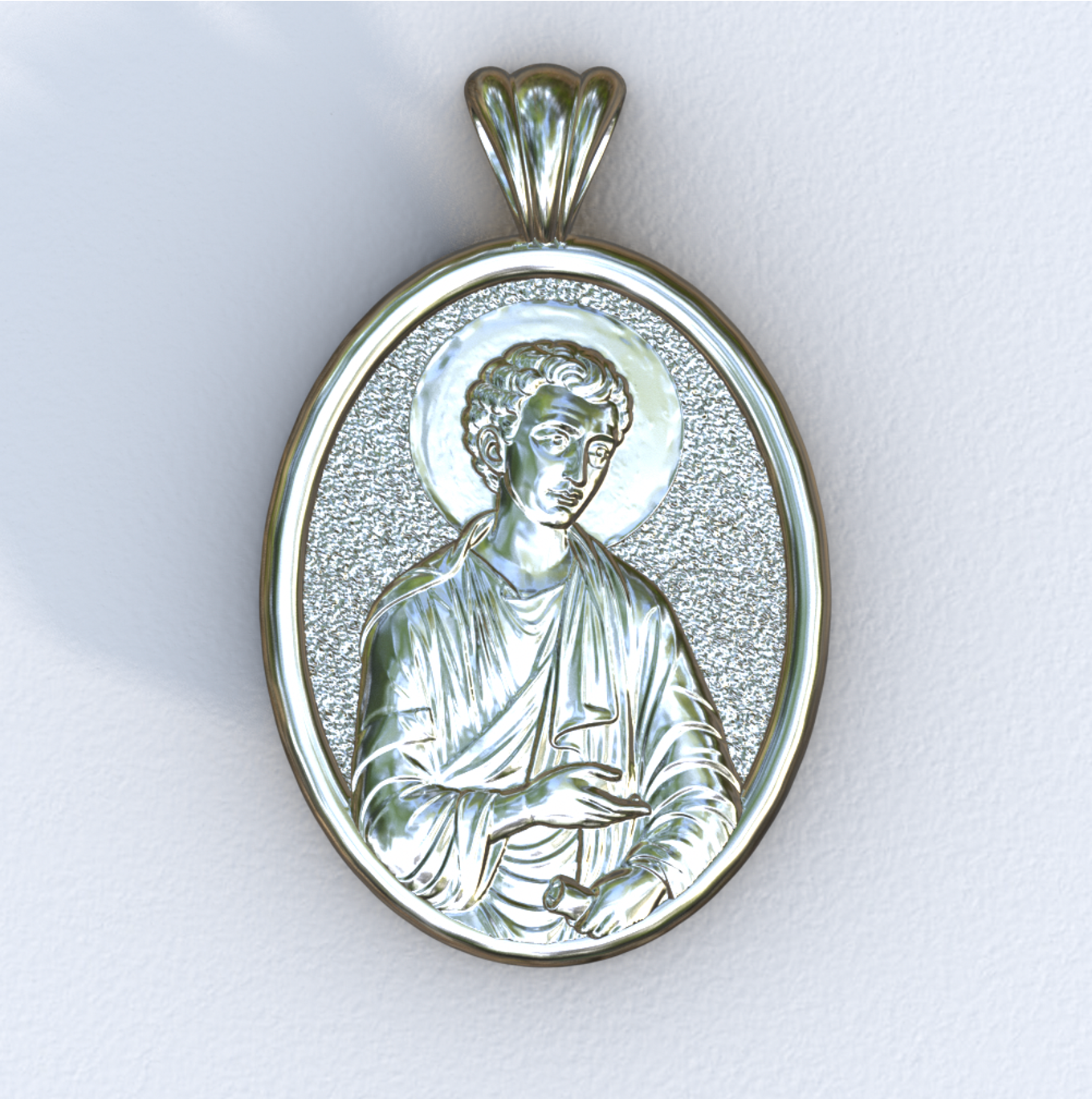 Apostle Thomas Silver Mandorla Pendant