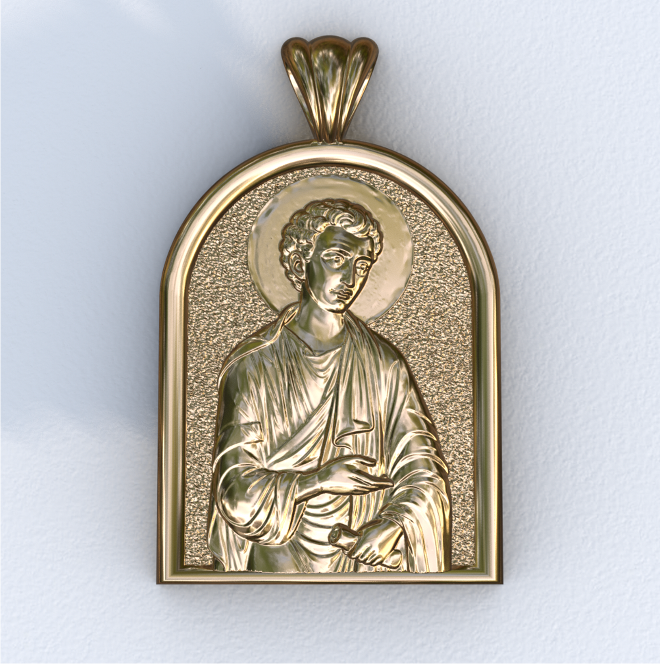 Apostle Thomas Yellow Gold Apse Pendant