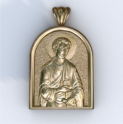 Apostle Thomas Yellow Gold Apse Pendant