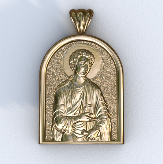 Apostle Thomas Yellow Gold Apse Pendant