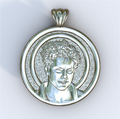 Carlo Acutis Halo Pendant White