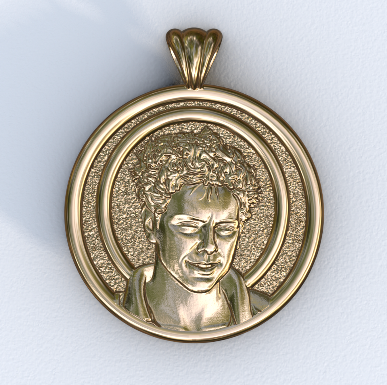 Carlo Acutis Halo Pendant Yellow