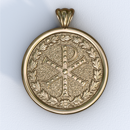 Chi Rho Yellow Pendant