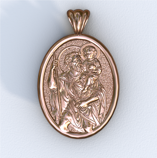 Christopher Rose Gold Mandorla Pendant