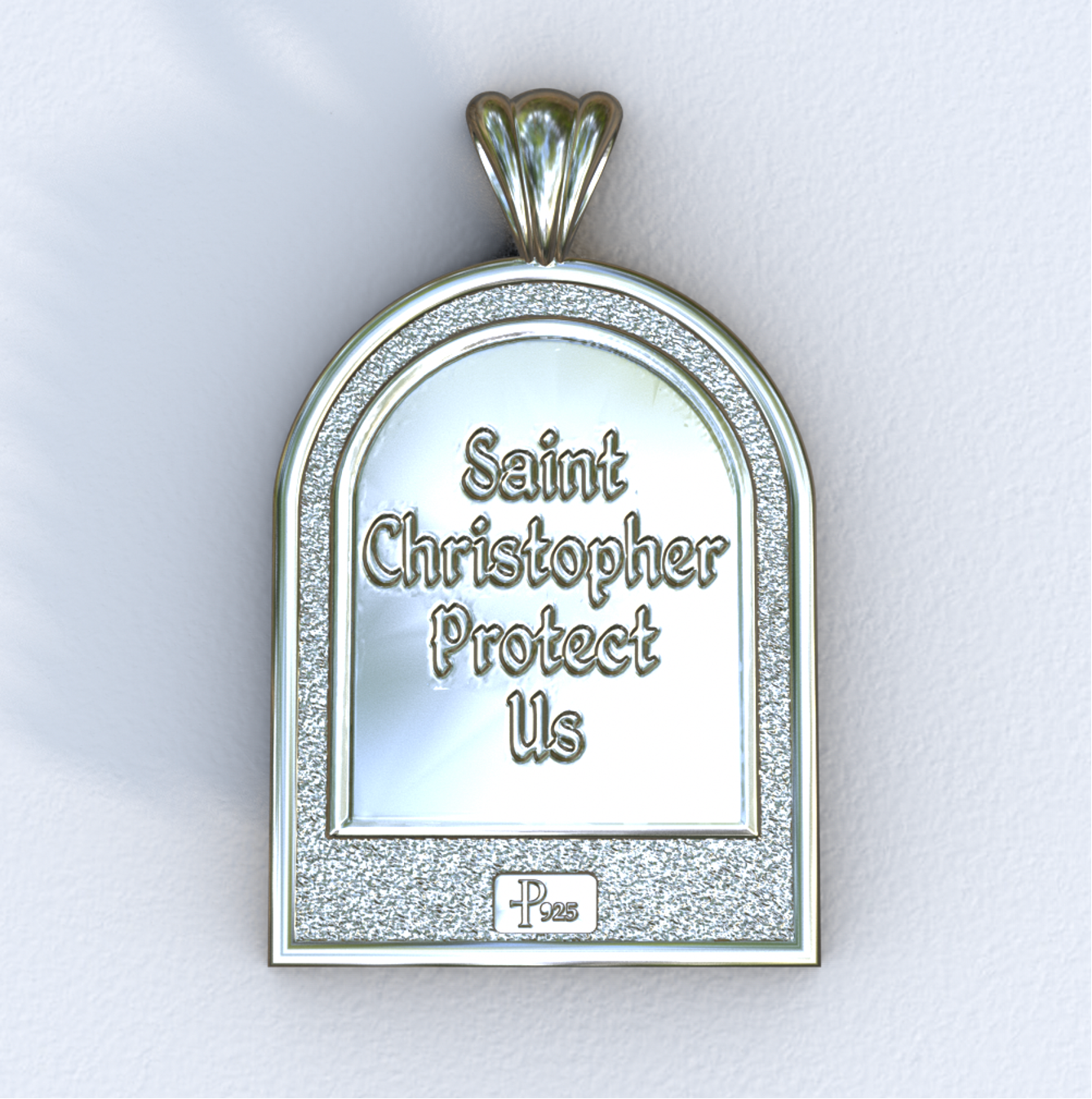 Christopher Silver Apse Pendant (Back)