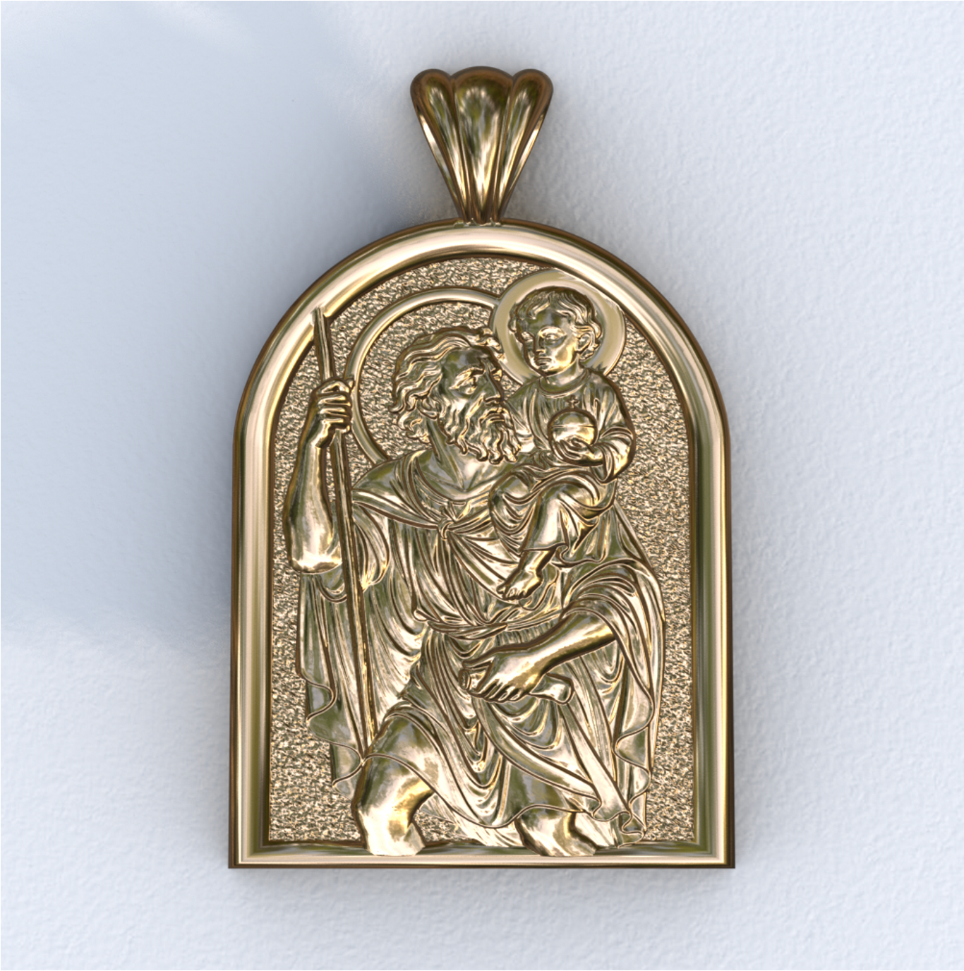 Christopher Yellow Gold Apse Pendant