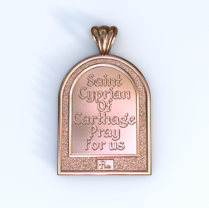 Cyprian of Carthage Rose Gold Apse pendant (Back)