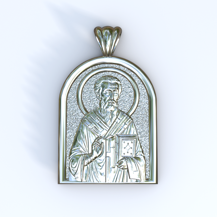 Cyprian of Carthage Silver or White Gold Apse pendant