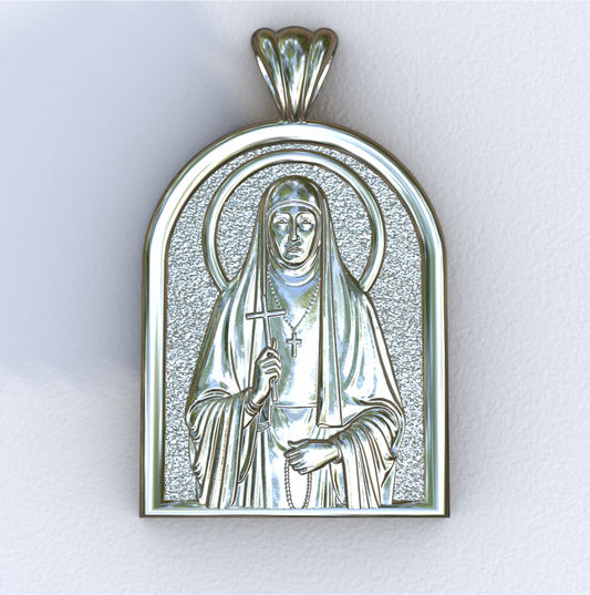 Elizabeth New Martyr Silver Apse Pendant