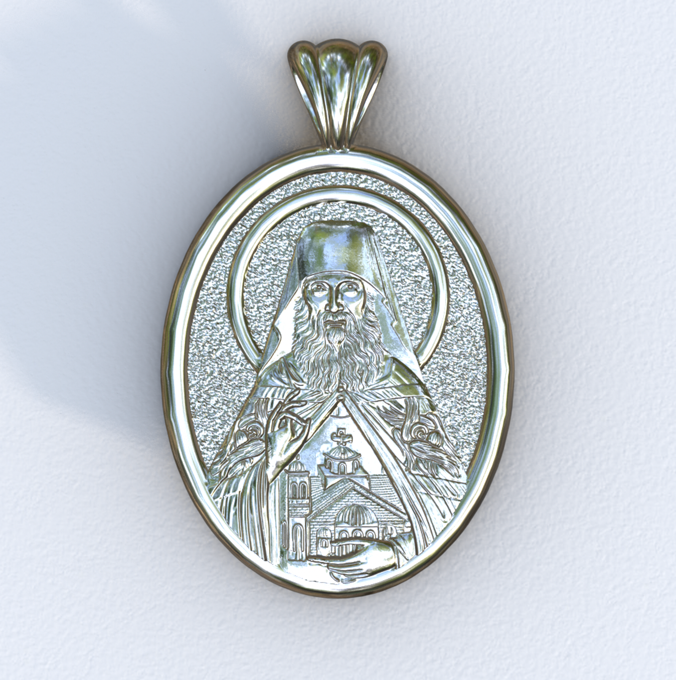 Ephraim of AZ Silver Mandorla Pendant