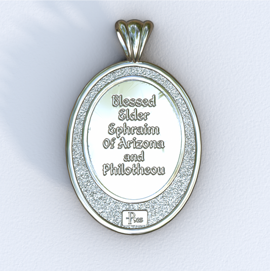 Ephraim of AZ Silver Mandorla Pendant (Back)