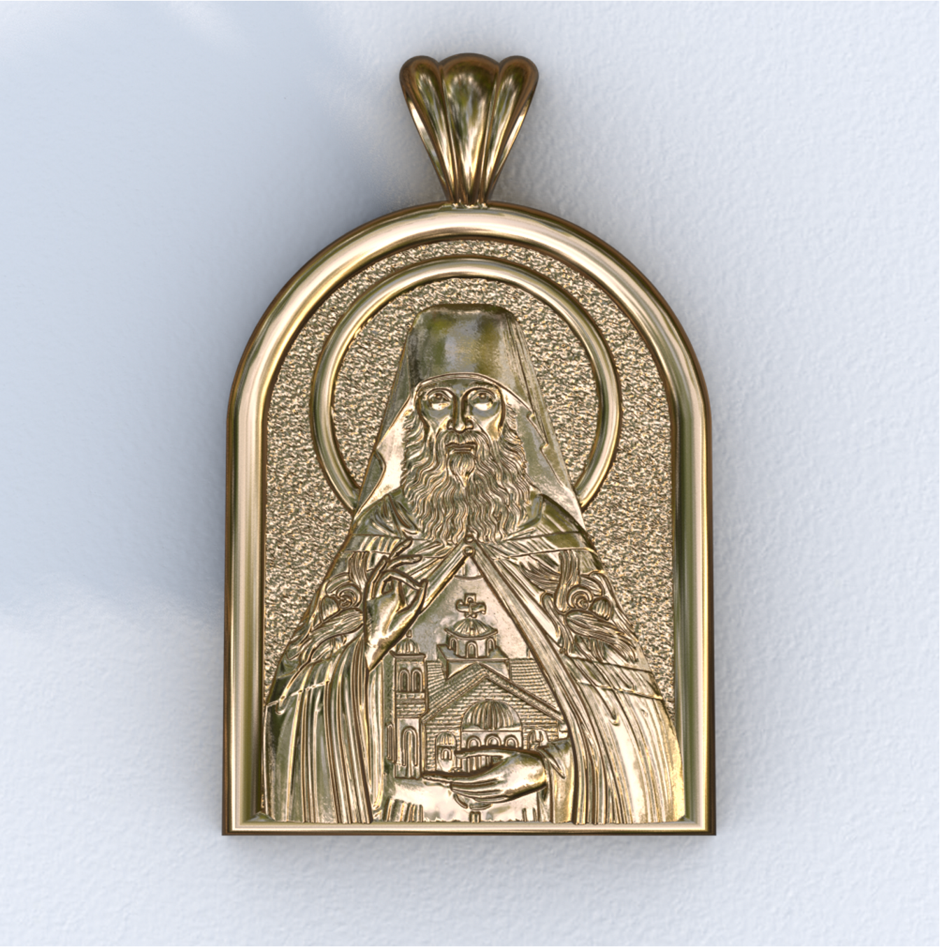 Ephraim of AZ Yellow Gold Apse Pendant