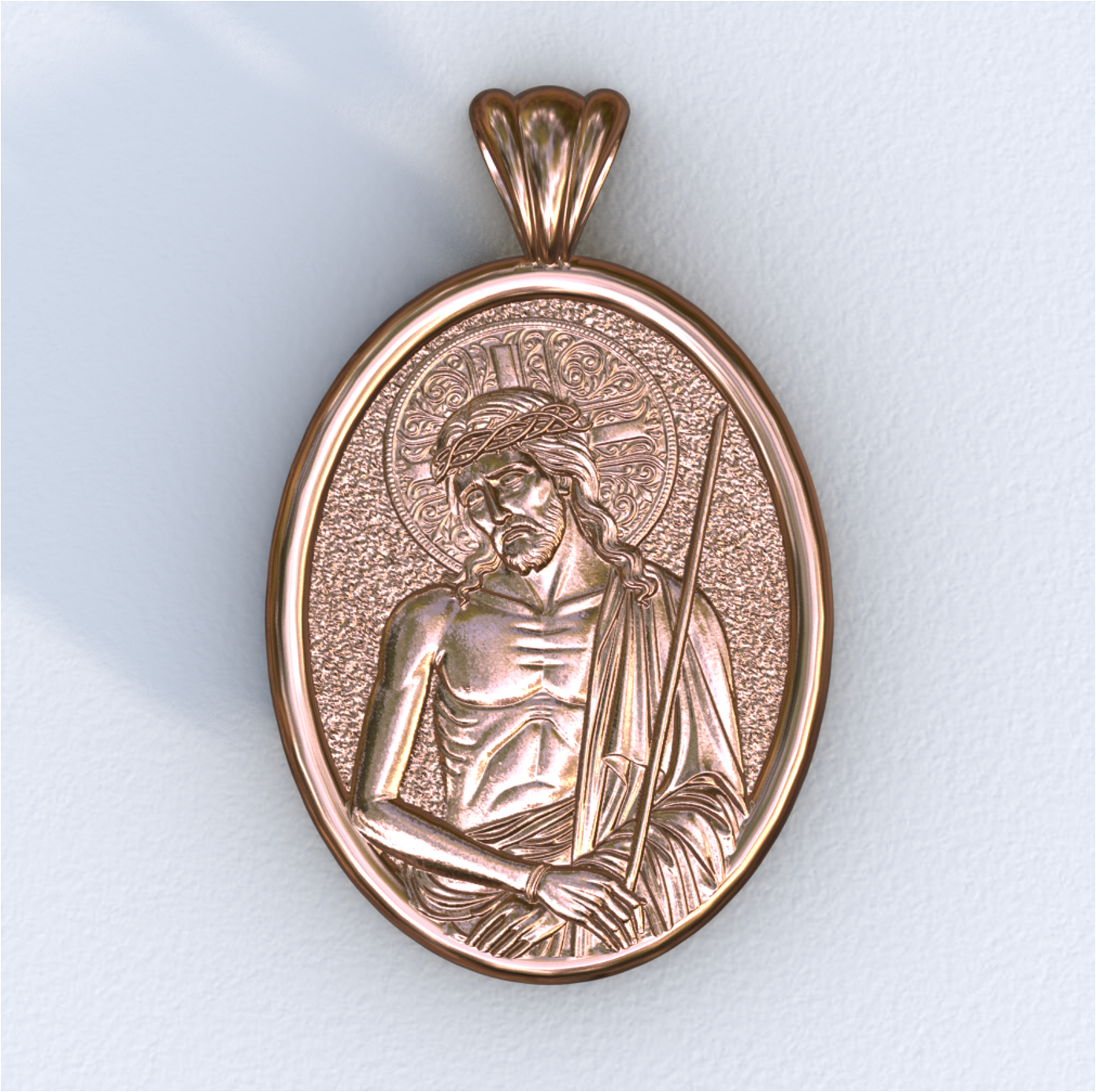 Extreme Humility Mandorla Pendant Rose