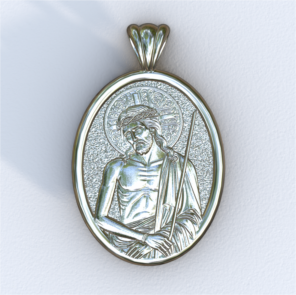 Extreme Humility Mandorla Pendant White
