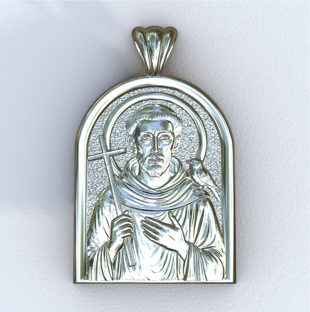 Francis of Assisi Silver Apse Pendant