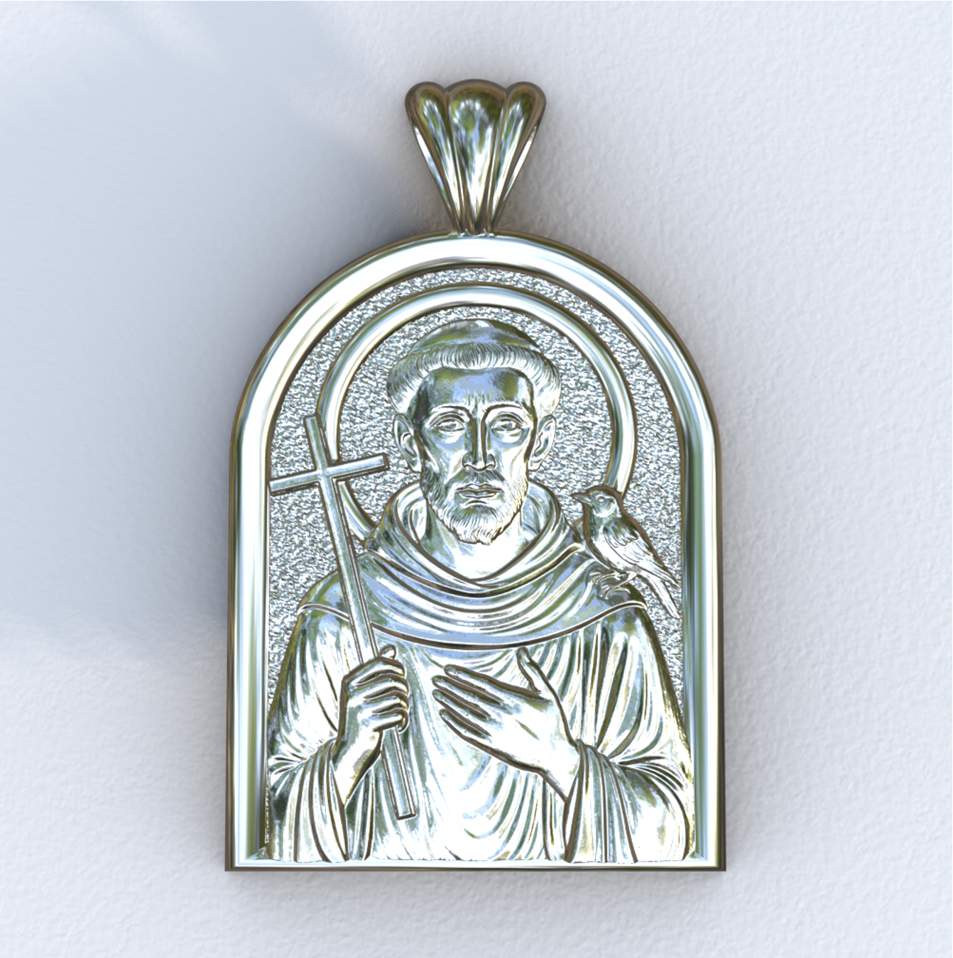 Francis of Assisi Silver Apse Pendant