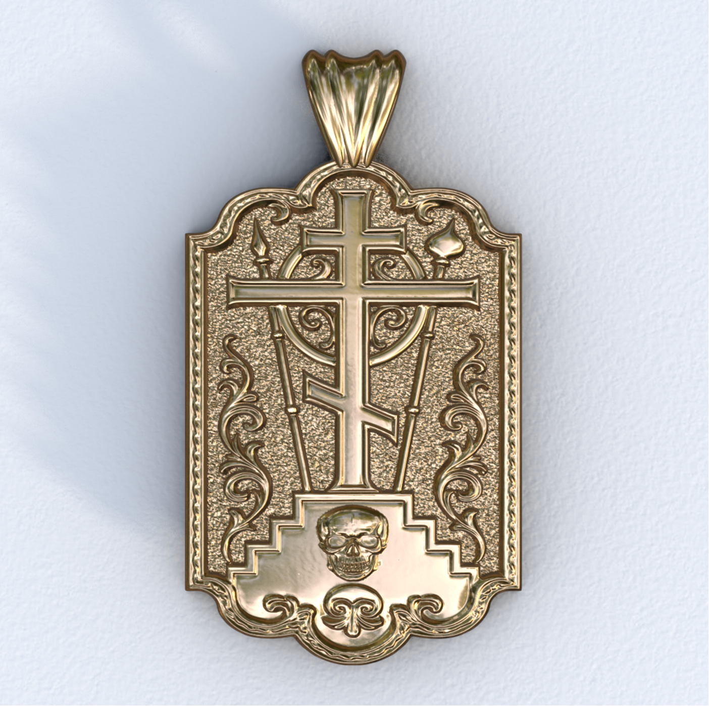 Great Schema Yellow Gold Pendant