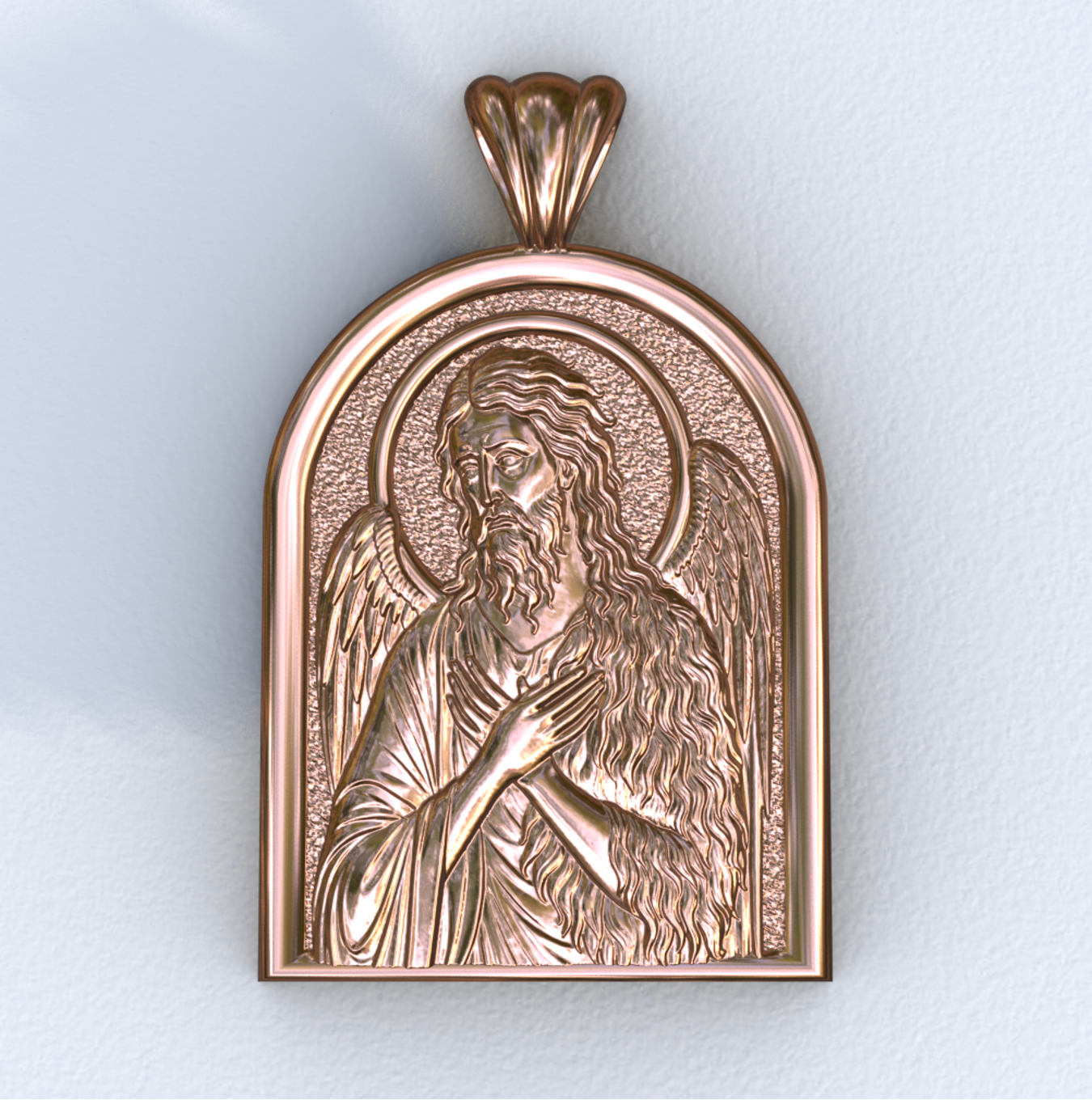 John the Baptist Rose Gold Apse Pendant