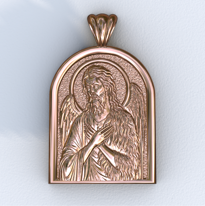 John the Baptist Rose Gold Apse Pendant