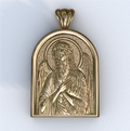 John the Baptist Yellow Gold Apse Pendant