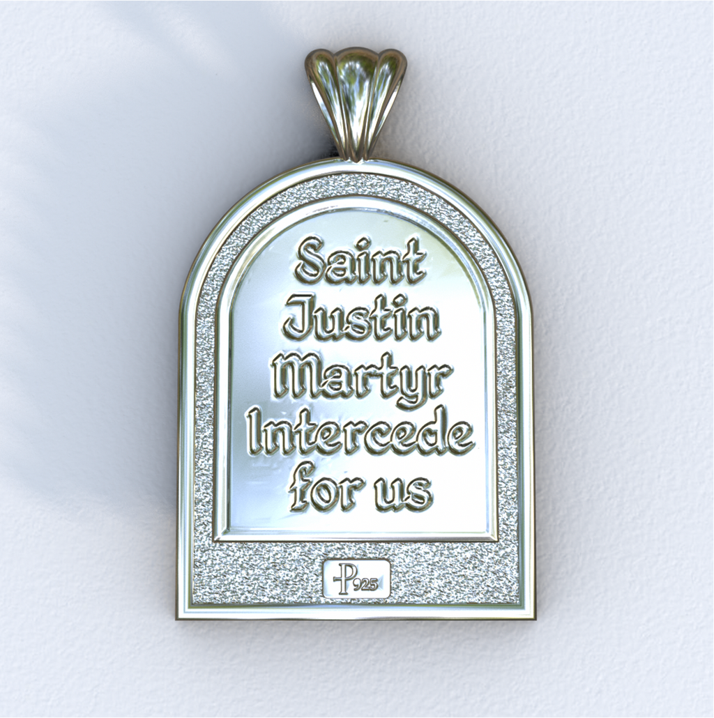 Justin Martyr Silver Apse Pendant (Back)