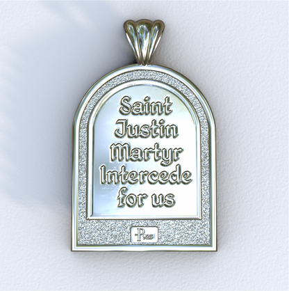 Justin Martyr Silver Apse Pendant (Back)