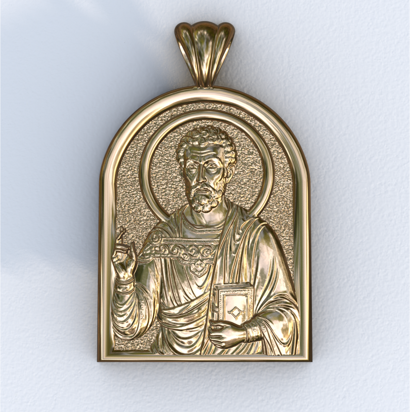 Justin Martyr Yellow Gold Apse Pendant