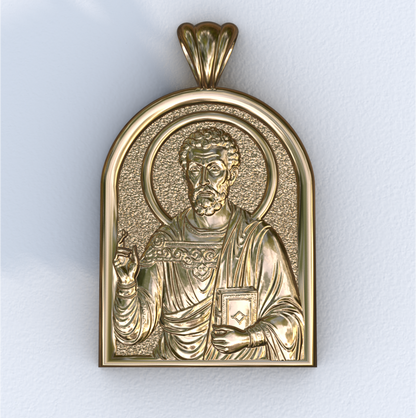 Justin Martyr Yellow Gold Apse Pendant